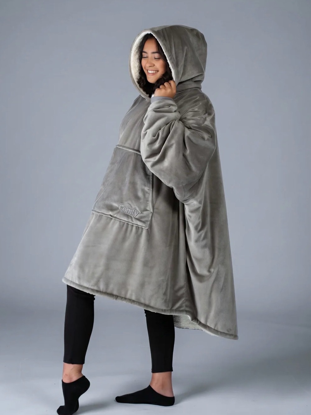 The Comfy - Blanket Hoodie - Gray - Picture 2 of 6